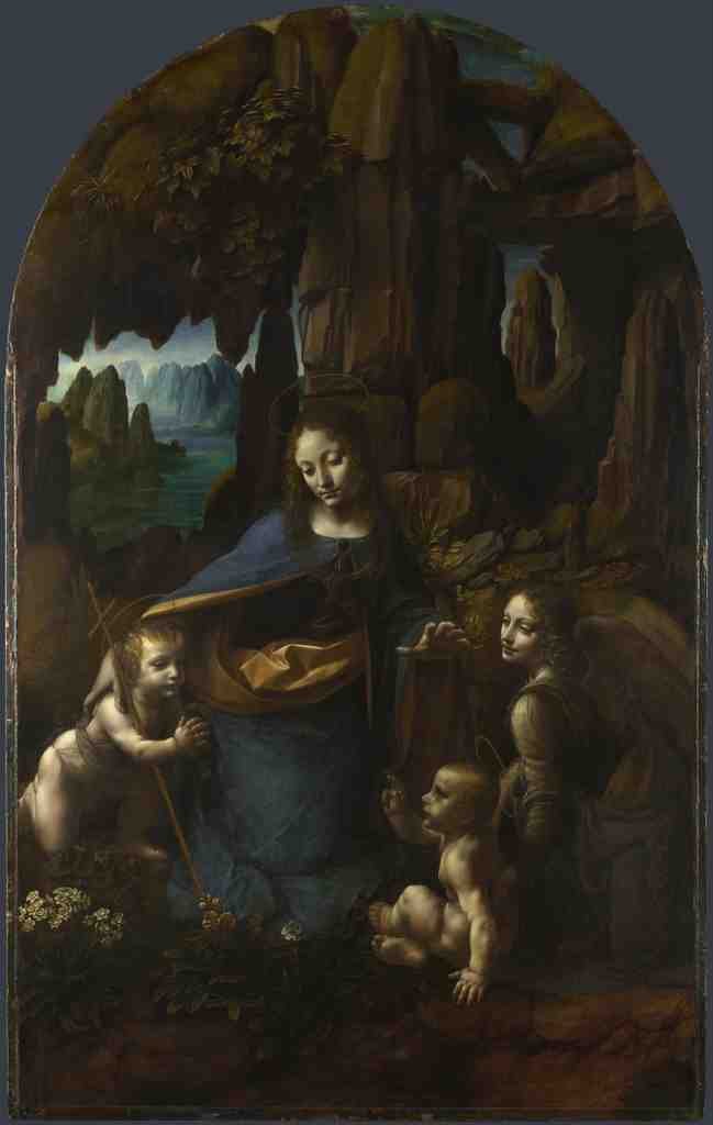 Leonardo da Vinci The Virgin of the Rocks A4 Photo Print