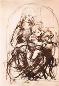 Leonardo da Vinci a seated man and studies and notes on the movement Art A4 Photo Print