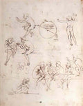 Leonardo da Vinci caricature Art A4 Photo Print