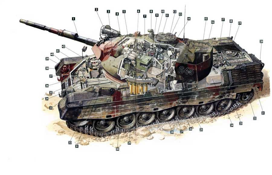 Leopard 1 cutaway A4 Photo Print