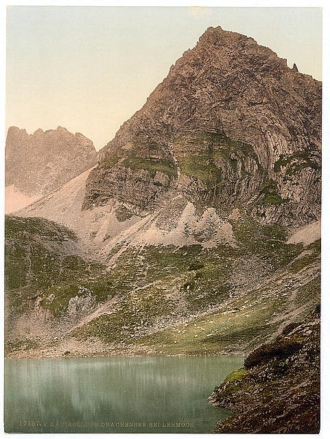 Lermoos the Drachensee Tyrol Vintage A4 Photo Print
