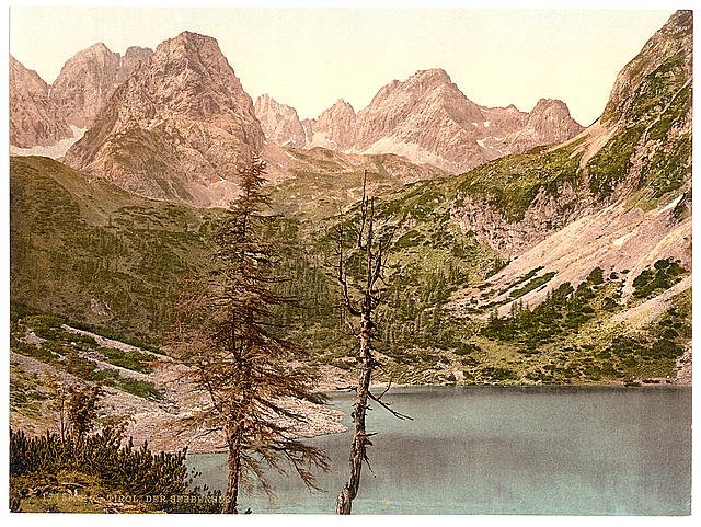 Lermoos the Seebensee Tyrol Vintage A4 Photo Print
