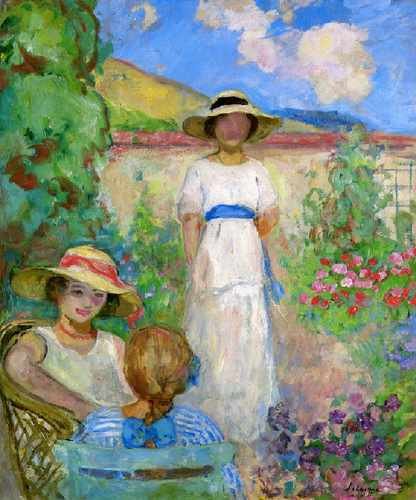 Les Andelys Three Girls In A Garden 1914 A4 Photo Print