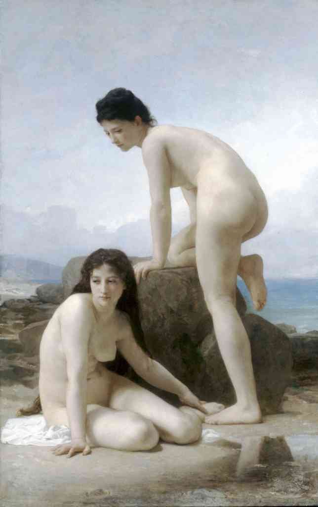 Les Deux Baigneuses Bouguereau A4 Photo Print