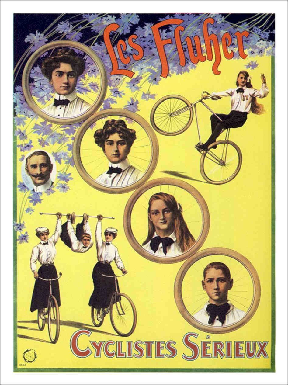 Les Fluher Circus Poster 1910 Vintage Retro Advert Poster A4 Photo Print