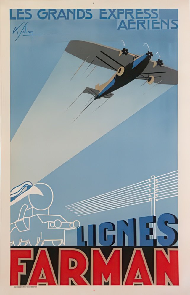 Les Grands Express Aeriens Lignes Farman Solon A4 Photo Print