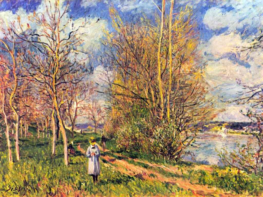 Les Petits Pres Au Printemps Sisley A4 Photo Print