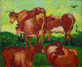 Les Vaches Van Gogh Van Gogh A4 Photo Print