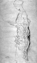 Lesendes Girl In Profile Klimt A4 Photo Print
