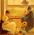 Leslie George Dunlop Leslie G D Sun And Moon Flowers A4 Photo Print