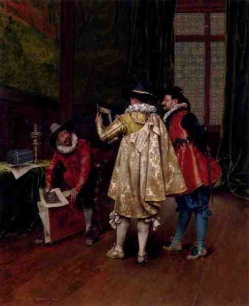 Lesrel Adolphe Alexandre The Conversation A4 Photo Print