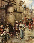 Lesur Henri Victor A Visit To The Florist A4 Photo Print