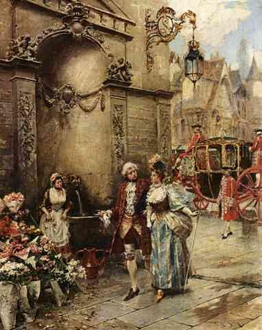Lesur Henri Victor A Visit To The Florist A4 Photo Print