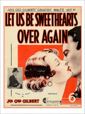 Let Us Be Sweethearts Sheet Music Vintage Retro Advert Poster A4 Photo Print