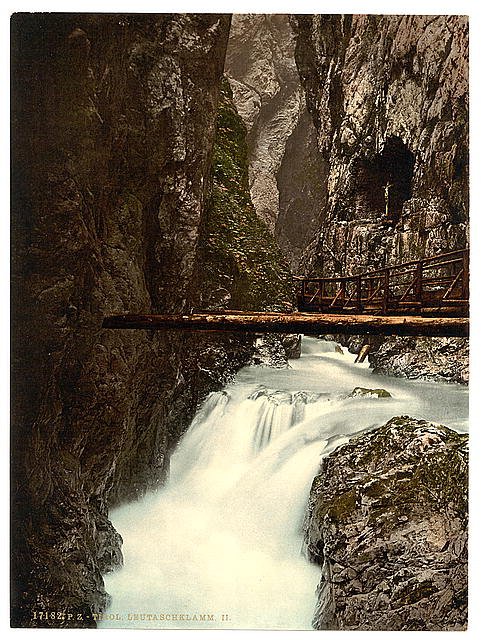 Leutaschklamm II Upper Bavaria Vintage A4 Photo Print