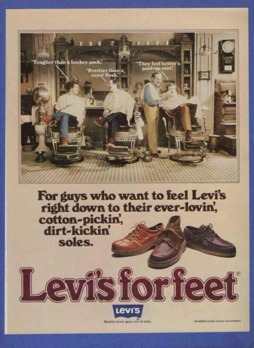 Levi Boots 1960s Vintage Retro Advert Ads A4 Photo Print