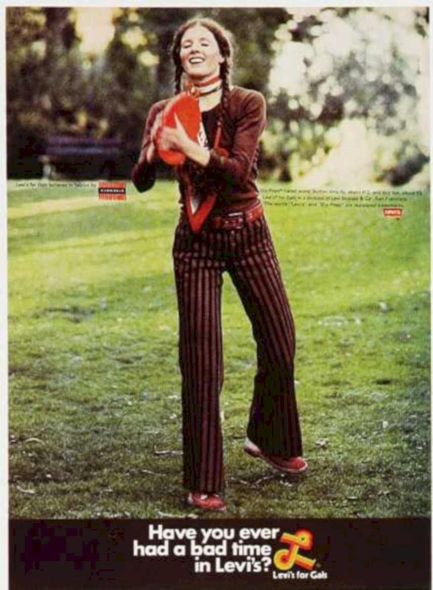Levis Bell Bottoms Vintage Retro Advert Ads A4 Photo Print