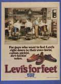 Levis Shoes Men Getting Barber Shop Shaves barber advert A4 Photo Print