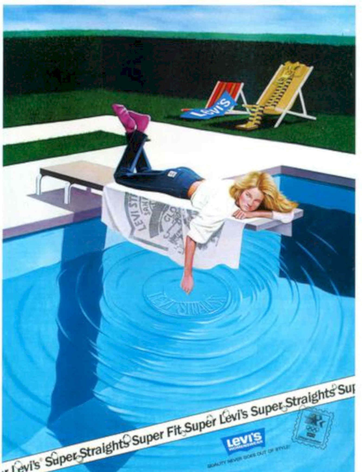 Levis Super Fit Vintage Retro Advert Poster A4 Photo Print