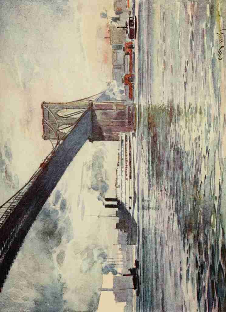 Lewis Martin 1881 1962 New York 1911 Brooklyn Bridge A4 Photo Print