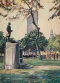 Lewis Martin 1881 1962 New York 1911 Madison Square & Flatiron Building A4 Photo Print