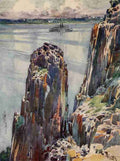 Lewis Martin 1881 1962 New York 1911 The Palisades Hudson River A4 Photo Print