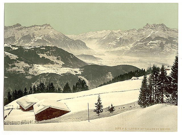 Leysin II Nand Canton of Vintage A4 Photo Print