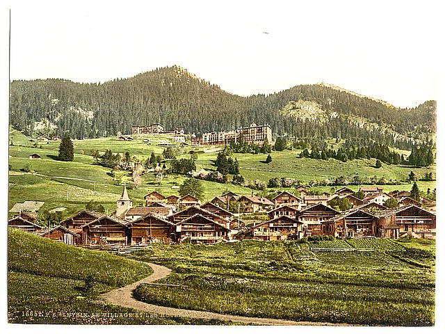Leysin, Nand, Canton of, Vintage A4 Photo Print