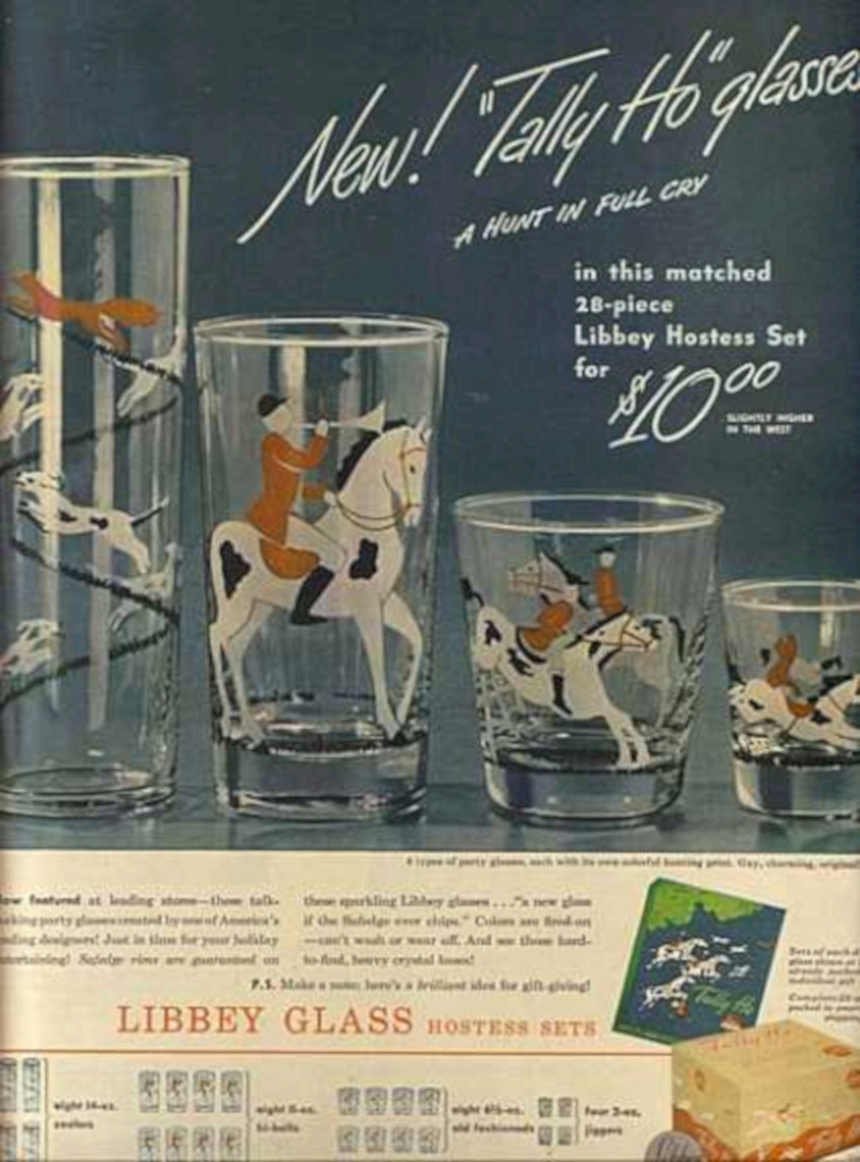 Libbey Hostess Sets Vintage Retro Advert Ads A4 Photo Print