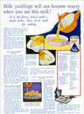 Libbys Milk Pudding Vintage Retro Advert Poster A4 Photo Print