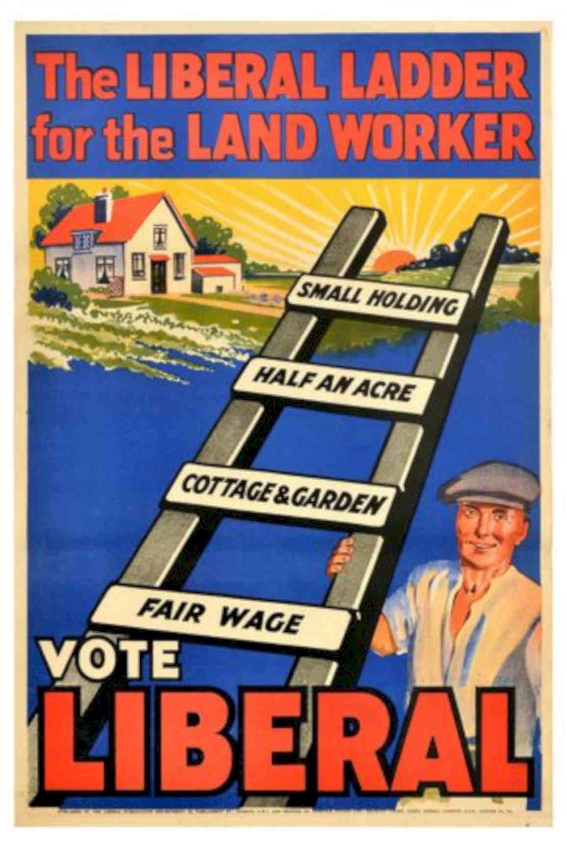 Liberal Ladder Worker Vintage Retro Advert Poster A4 Photo Print