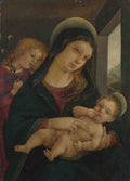 Liberale da Verona The Virgin and Child with Two Angels A4 Photo Print