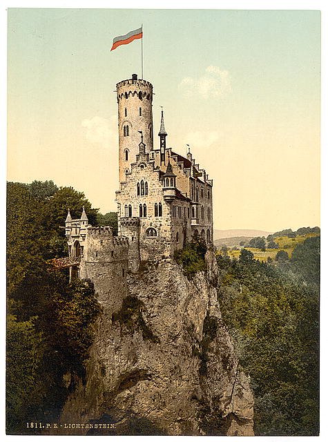 Lichtenstein Castle Wurtemburg Vintage A4 Photo Print