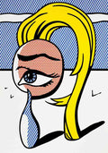 Lichtenstein Girl With A Tear I Modernism A4 Photo Print