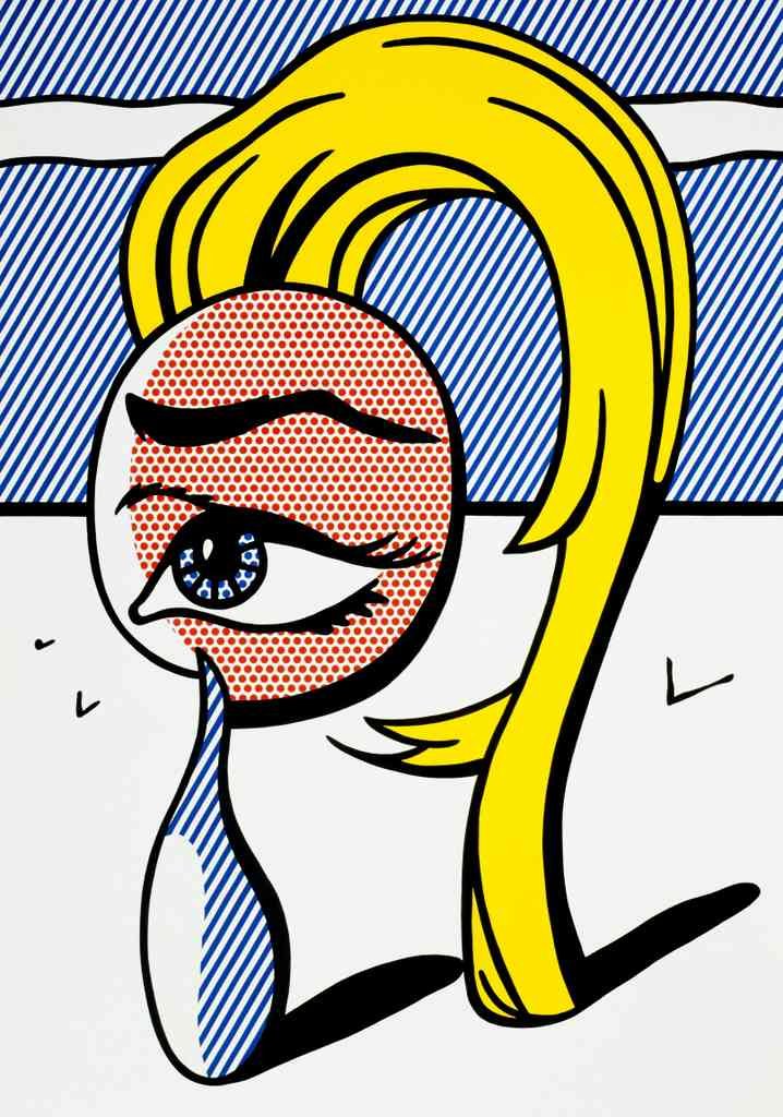Lichtenstein Girl With A Tear I Modernism A4 Photo Print