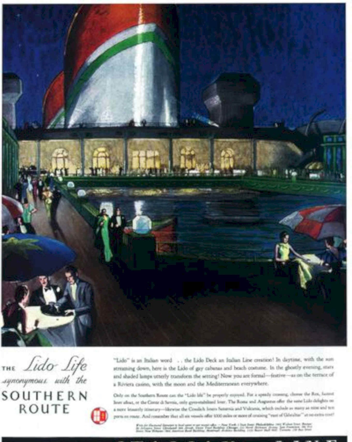 Lido Life Cruise Vintage Retro Advert Poster A4 Photo Print
