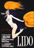 Lido Night Clouds Vintage Retro Advert Poster A4 Photo Print