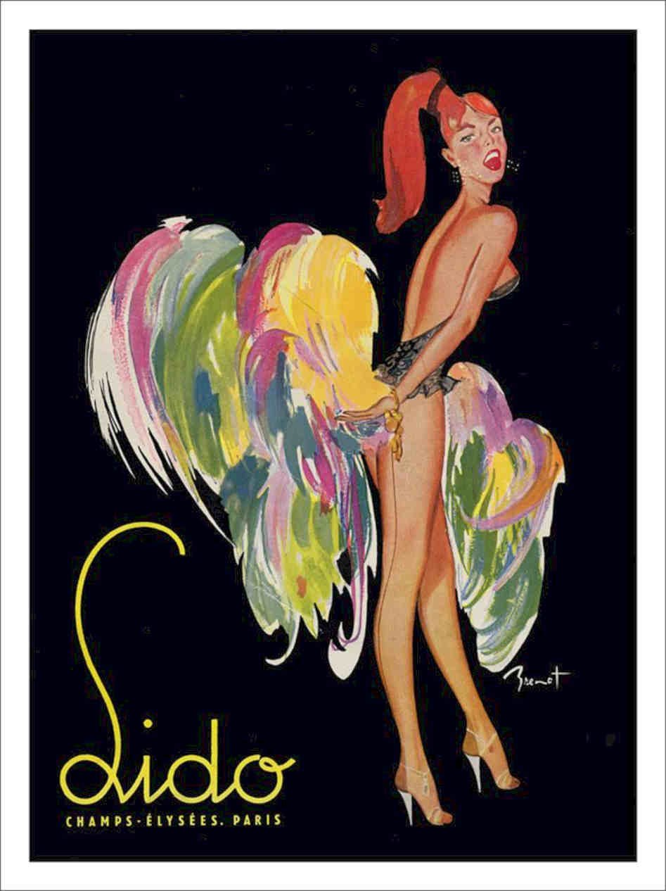 Lido Paris Burlesque Poster Vintage Retro Advert Poster A4 Photo Print