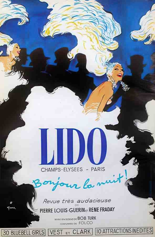 LidoBonjourNuit Vintage Advert A4 Photo Print