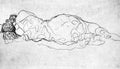 Liegende Back Figure Klimt A4 Photo Print