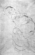 Liegender Female Over The Head With Entangled Arms Klimt A4 Photo Print