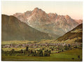 Lienz with the Spitzkolft Tyrol Vintage A4 Photo Print