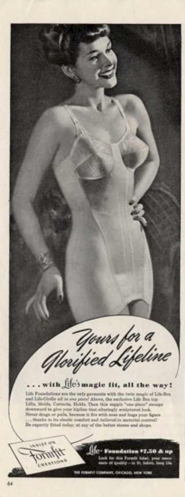 Life Foundation Bra Vintage Retro Advert Ads A4 Photo Print