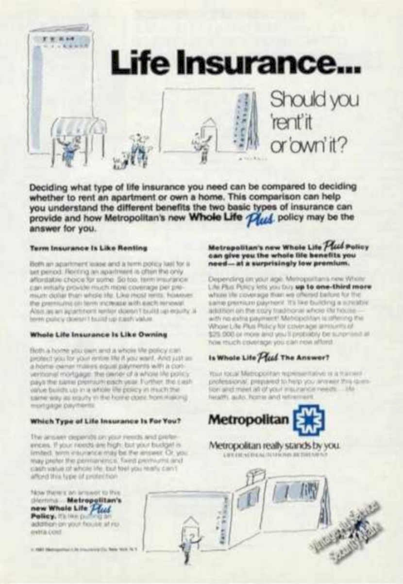 Life Insurance Family Vintage Retro Advert Ads A4 Photo Print