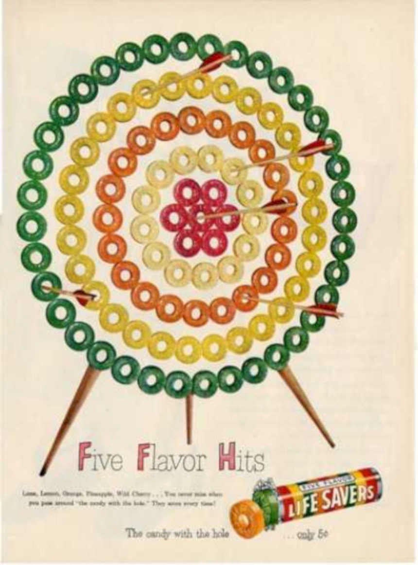 Life Savers Hits Vintage Retro Advert Ads A4 Photo Print