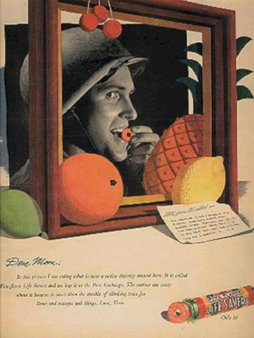Life Savers Pineapple Vintage Retro Advert Ads A4 Photo Print