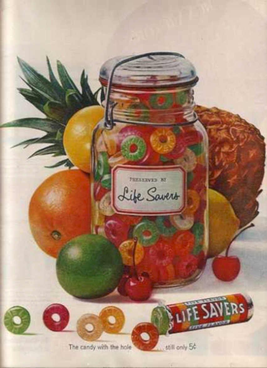 Life Savers Preserved Vintage Retro Advert Ads A4 Photo Print
