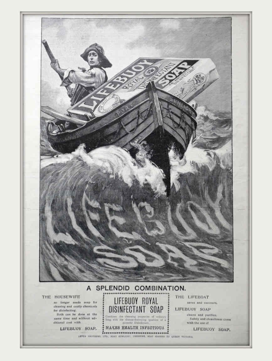 Lifeboat Rescue Lifebuoy Vintage Retro Advert Poster A4 Photo Print