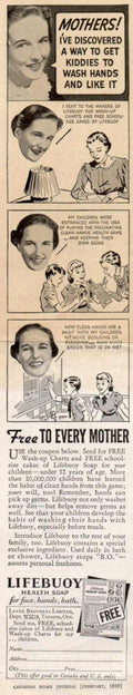 Lifebuoy Children Soap Vintage Retro Advert Ads A4 Photo Print