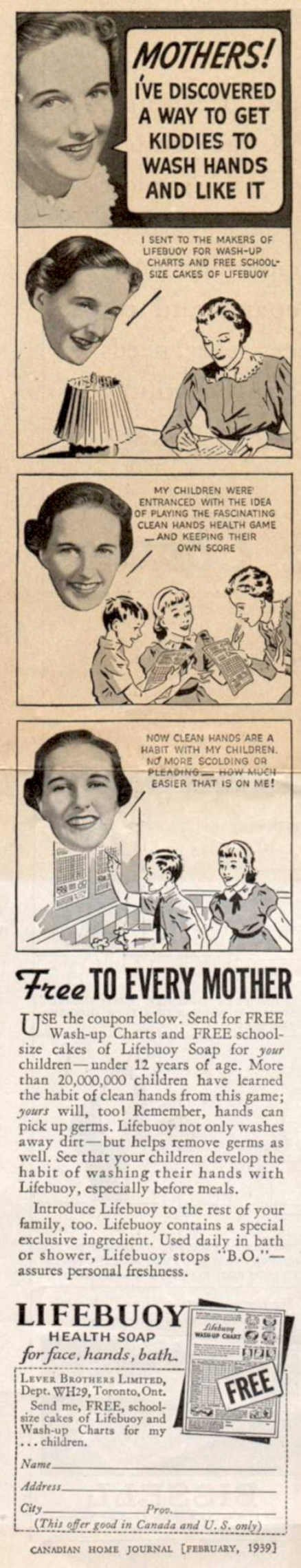 Lifebuoy Children Soap Vintage Retro Advert Ads A4 Photo Print